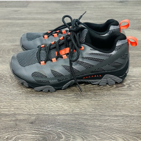 Merrell Men's Edje 3 Hiking Shoes in Gray and Orange Size 7.5 - Picture 5 of 9
